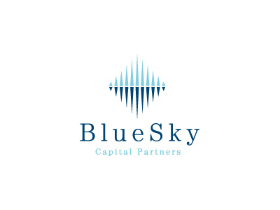 BlueSky blue capital finance identity investment logo