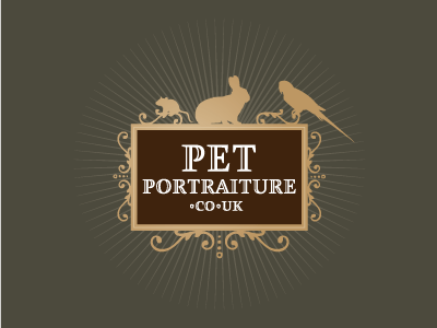 Pet Portraiture brown frame logo pet portraiture