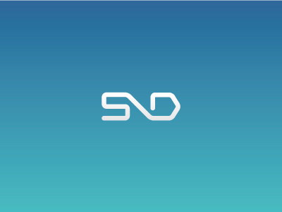 SND blue branding logo monogram