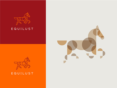 Horse new 2 abstract branding brown burgundy colour cream gold horse logo multiply orange stained glass