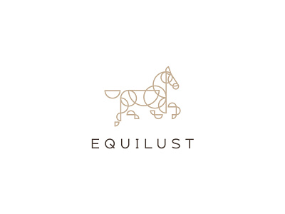 Equilust abstract beige branding brown burgundy colour gold horse logo orange stained glass