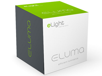 Eluma Box mockup branding elight eluma green led lightbulbs mockup packaging
