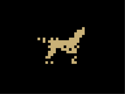 Golden Lab bitmap dog gold logo pixel technology