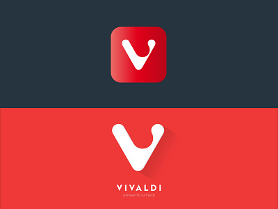 Vivaldi Logo branding browser icon logo mark monogram red v vivaldi