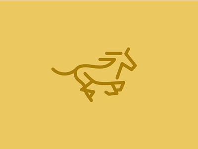 Unused Horse abstract branding gallop gold horse line logo