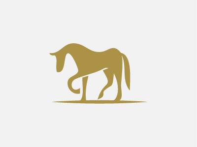 Hauce equestrian gold horse identity logo