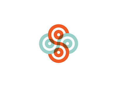 S Unused branding celtic geometric icon knot logo mark minimal overlay s
