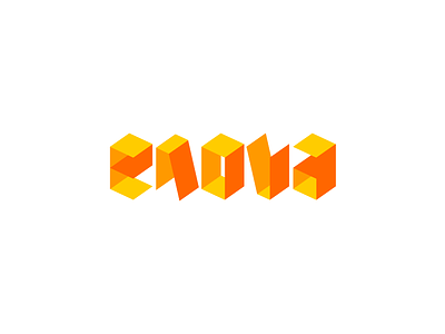 Enova branding enova geometric logo logotype orange