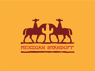 Mexican Standoff cactus horse logo mexican standoff