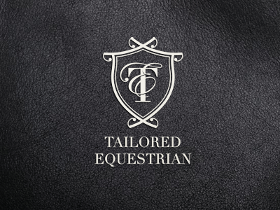 Tailored Equestrian cream crest equestrian horse identity leather logo