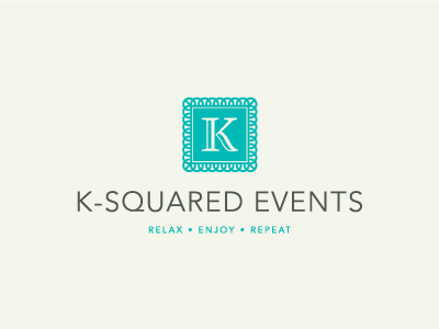 K Squared Events branding cream events identity k k squared logo pattern teal turquoise
