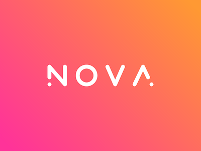 Nova adc branding gradient identity logo logotype nova rounded font