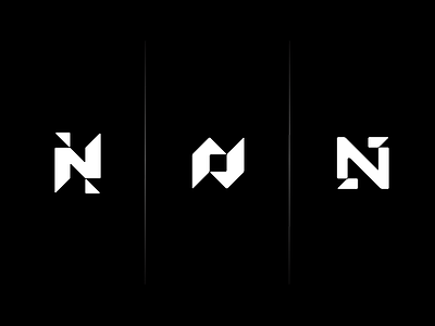 Ns abstract angles branding geometric identity logo monogram n