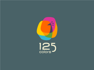 125 Colors Dribbble advertising logo multicolored peacock web