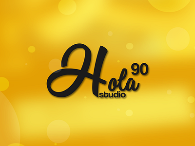 Logo Hola Studio 90 design illustration logo typography
