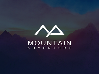 Logo mountain design flat illustration logo logo a day