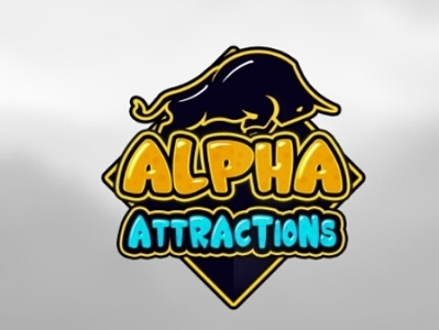 Logo for company Alpha Attractions usa design flat illustration lettering logo logo a day logo design challenge logo designer logoinspirations logoinspire photoshop