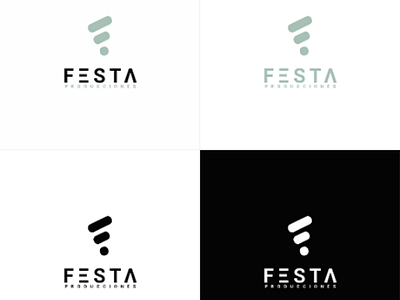 Logo design for Festa producciones logo logo design minimalista monogram