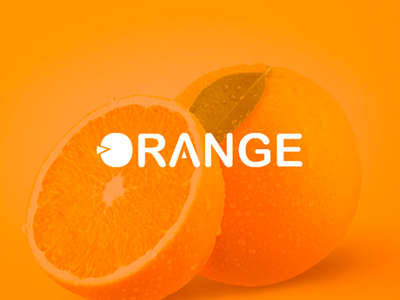 Orange fresh logo concept