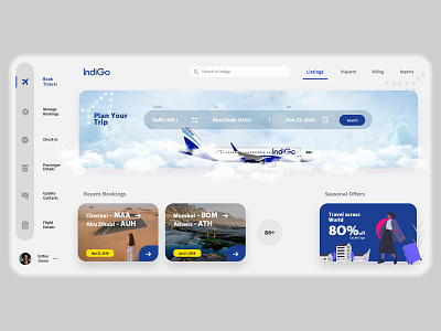 Indigo Ticket Booking Application booking illustration indigo minimal mobile app design ticket ticket booking ui uidesign uxdesign web web application website