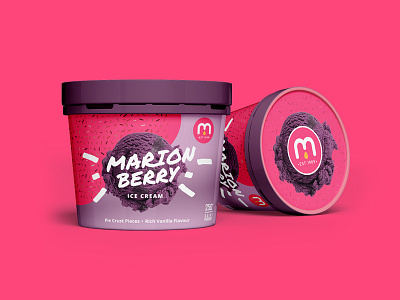 Marion Berry Package Design brannding ice cream ice cream logo logo package design package designer photoshop print