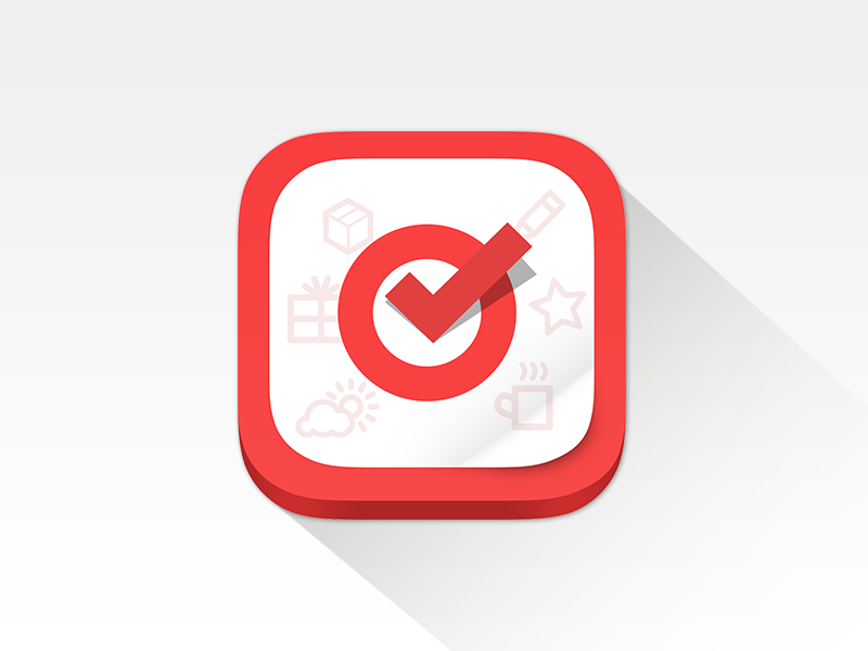 Fastinflow Application Icon icon ios icon flat design flat icon flat long shadow red grey white answer survey questionnaire