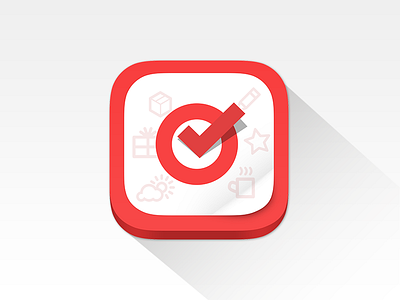 Fastinflow Application Icon answer flat flat design flat icon grey icon ios icon long shadow questionnaire red survey white