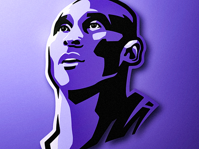 Kobe Bryant Perspective Shot abstract art basketball branding bright draw drawing illustrator kobebryant lakers logo nba neon photoshop poster purple sports vectors wallpaper