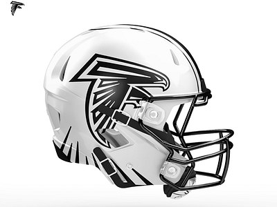 Falcons Helmet Redesign black branding draw drawing falcons football graphicdesign icon illustration logo logos mascot nfl photoshop red sketch sketching sportsdesign vector