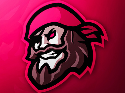 Pirate Logo Post branding design esports evil gaming logo logos pirate red sports vector