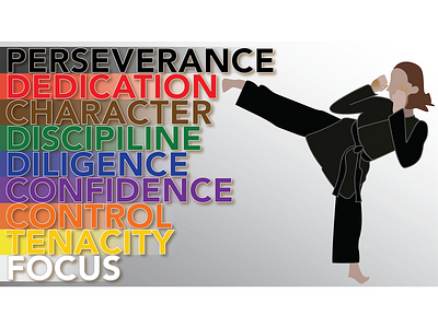 Karate Qualities black belt illustration karate martial arts woman woman illustration