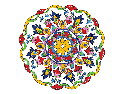 Mandala buddhism circle circles dharma art flowers illustration illustrator mandala meditation