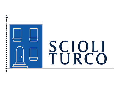 Scioli Turco logo blueprint house illustration logo logodesign non profit nonprofits philadelphia rowhome