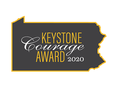 CeaseFirePA Keystone Courage Award 2020 logo award keystone logo logo design logotype nonprofit pennsylvania typography