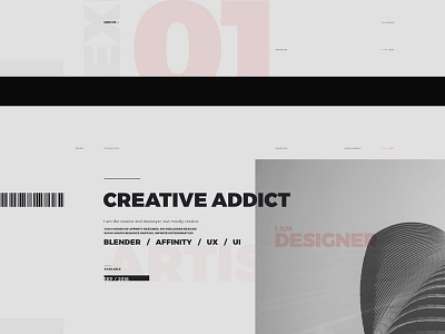 WIP Portfolio Website B 03 golden ratio grid minimalism montserrat print style ux design web design wip