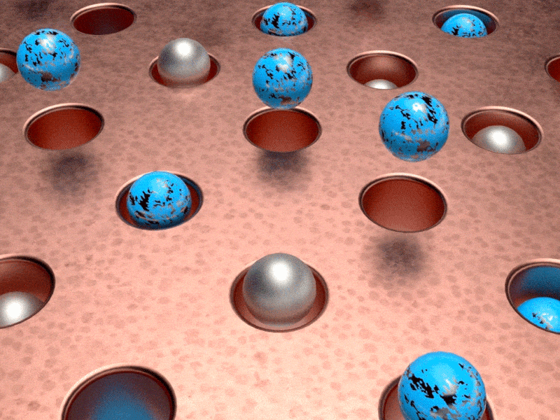 Jumping Spheres 3d abstract animals animated gif blue copper daily daily render gif loop metal motiongraphics render silver spheres
