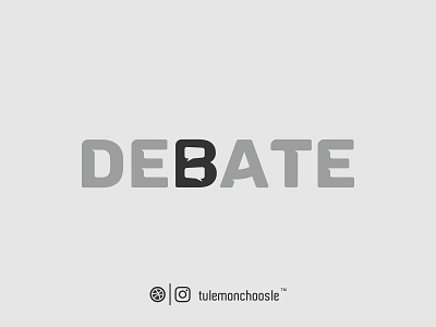Debate Wordmark Logo bestsinceborn debate design digital dribbble haider icon illustration logo minimal tulemonchoosle vector wordmark