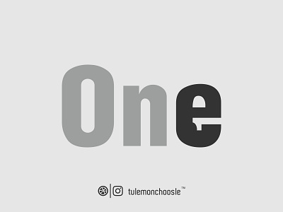 ONE (1) Wordmark Logo