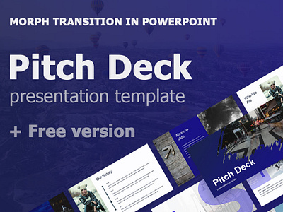 Pitch Deck presentation template + Free version