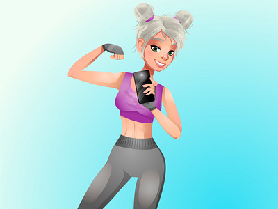 Selfie of a Sporty Girl