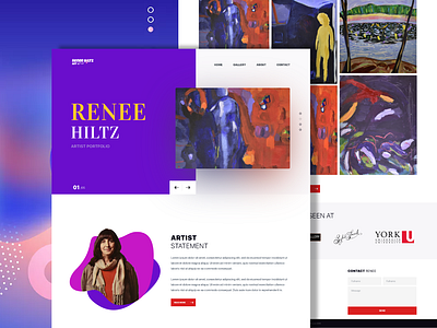 Artist Portfolio Landing Page Design Concept adobe art concept conceptual art creative dailyui design designer graphic design landing landing design landing page landing page concept minimal ui ui design ux web web design website