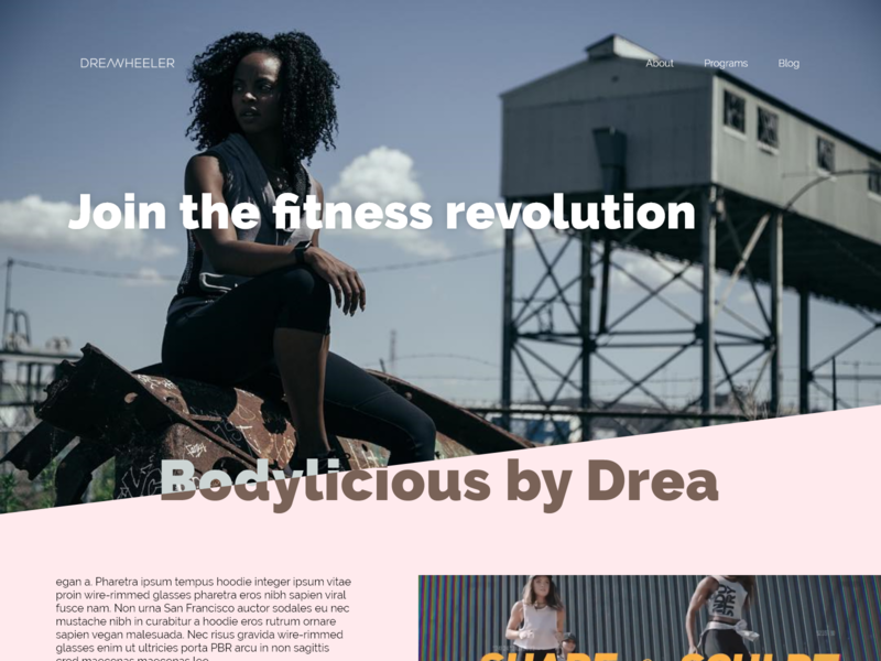 Join The Fitness Revolution Landing Page Concept 2 adobe body branding concept creative design designer fitness gym influencer influencer marketing marketing minimal ui ui design ux web web design website website concept