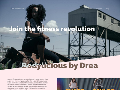 Join The Fitness Revolution Landing Page Concept 2 adobe body branding concept creative design designer fitness gym influencer influencer marketing marketing minimal ui ui design ux web web design website website concept