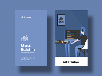 MB Creative Blue Business Cards