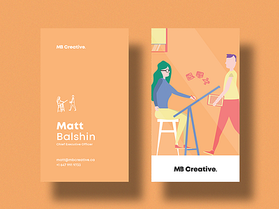 MB Creative Orange Business Cards