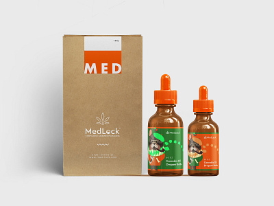 Bottle and Bag Packaging Design for Cannabis Brand