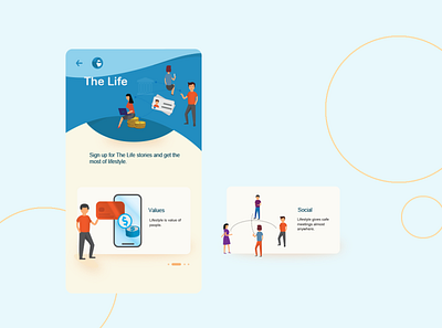 lifestyle app branding design flat identity illustration mobile ui ux vector web