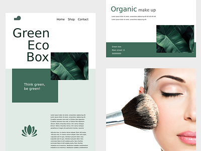 GreenBox branding clean design face green identity makeup makeup app makeup artist minimal mobile typography ui ux website