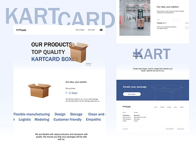 KartCard Website box design flat identity paralax ui ux website