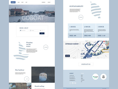 Goboat website boat city copenhagen design identity ui ux water